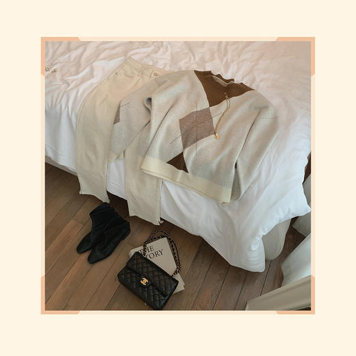 金蘑菇菇 波特兰咖啡馆 / 松弛感ins博主系 宽松百搭休闲白牛仔裤 商品图2