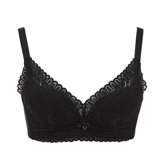 都市丽人自然舒适常规内衣A中厚3/4杯蕾丝文胸三排树脂胶圈LB3AA1 商品图9