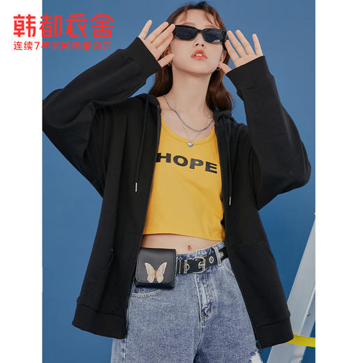 韩都衣舍短外套女2023秋冬新款运动开衫时尚休闲百搭棒球服ins潮DX0003 商品图2