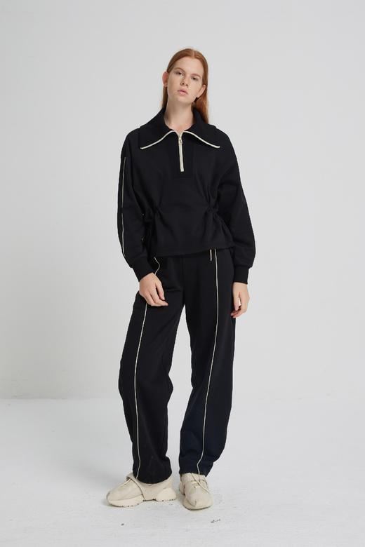 大翻领双抽绳卫衣 商品图0