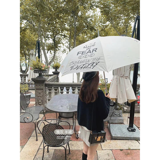 金蘑菇菇 【雅灰半裙】弥敦道日落 羊毛香香组/ 贵气千金复古精致少女三件套 商品图0