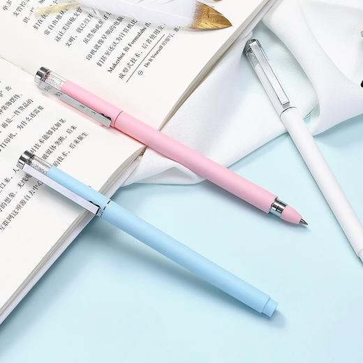 齐心 GP387 拔帽水晶笔 弹簧子弹头0.5mm 匹配笔芯R915 商品图3