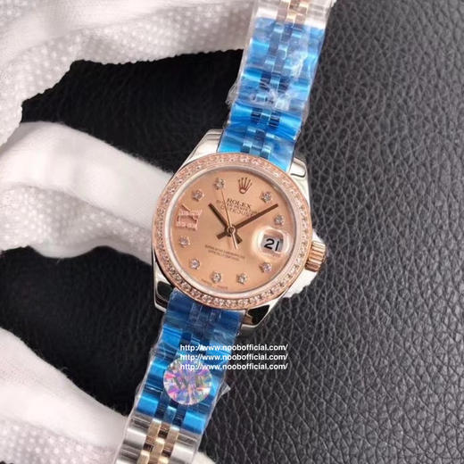 NOOB出品，女装日志型28㎜日志型279174-0009 ①：女装日志型的蚝式表壳是坚固优雅、美比例的典范。采用316L不锈钢来锻造不锈钢腕表表壳，具备高抗腐蚀性。 商品图10