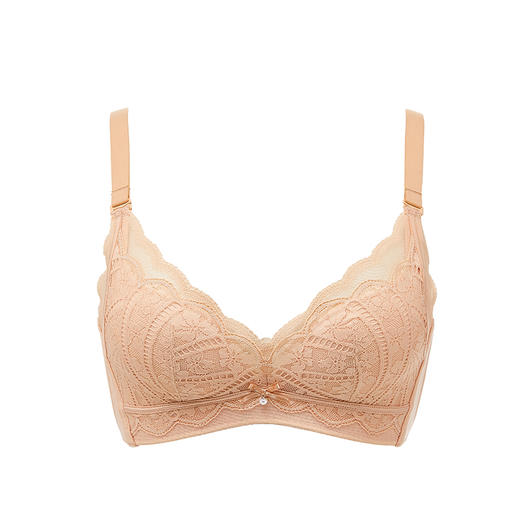 都市丽人聚拢升杯内衣B:中厚C:薄3/4杯蕾丝文胸三排树脂胶圈YB32C2 商品图5