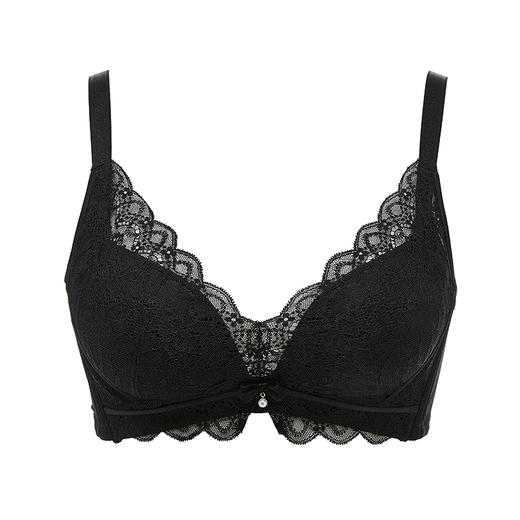 都市丽人聚拢杯内衣B中厚3/4杯蕾丝文胸三排无钢圈YB31C1 商品图5