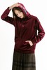 OCHIRLY欧时力 酒红色丝绒连帽卫衣 44 商品缩略图2