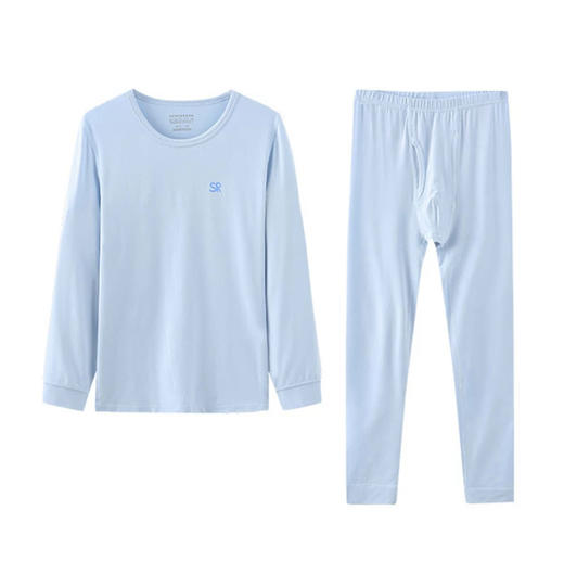 【50S莫代尔轻薄】SCHIESSER 德国舒雅童装男童莫代尔薄款圆领长袖长裤保暖套装37/15911W 商品图1