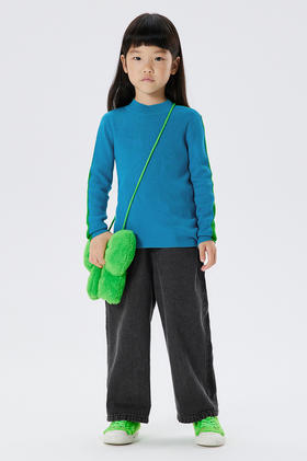 JNBY 22年冬款  巴素兰羊毛男女童亲肤长袖套头毛衫  1MA311500