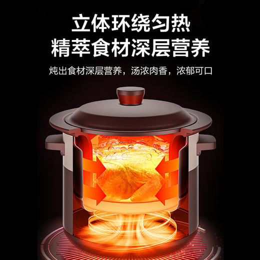 美的（Midea）电炖锅电炖盅养生锅4L大容量南都陶釜内胆陶瓷煲汤煮粥电砂锅家用预约全自动WTGS401 商品图0