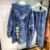 秋冬季泰迪复合绒加厚女睡衣套装中长款保暖甜美宽松家居服【FF22836】 商品缩略图2