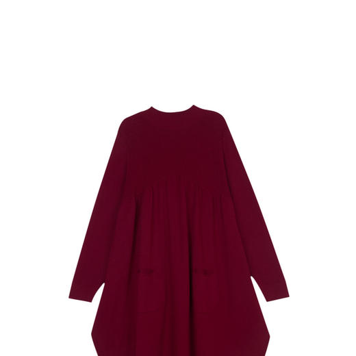 前短后长连衣裙，大码胖mm遮肚藏肉裙子200斤秋冬中长款毛衣裙洋气CC-92108 商品图4