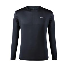 速干长袖T-黑色-荧光logo