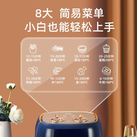 山本（SHANBEN ）空气炸锅6L大容量智能家用全自动煎炸锅 多功能无油低脂电炸锅烤箱S-2109 商品图2