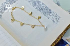 日月星珍珠手链