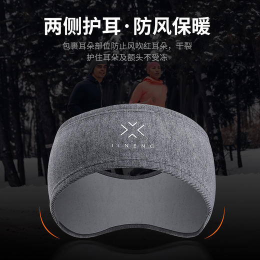 积能秋冬运动保暖发带护耳户外骑行跑步耳罩防风防寒头带头套 商品图2