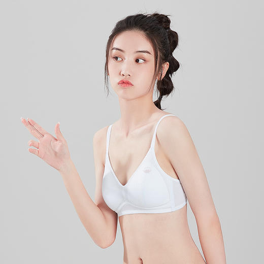 都市丽人少女三步优选内衣薄3/4杯透气网孔文胸三排无钢圈BB36C6 商品图1