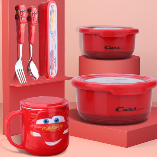 Disney迪士尼儿童碗不锈钢餐具礼盒套装 XHR 商品图10