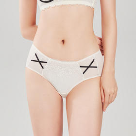 都市丽人蕾丝网布系列网布+蕾丝低腰三角内裤YP32H1