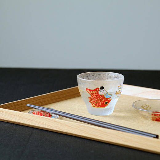 日本进口石塚硝子十二生肖烧酒杯玻璃水杯清酒杯津轻手工杯 商品图5