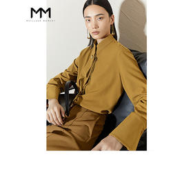 【商场同款】麦檬冬飘带领金属扣装饰衬衫5CA225031