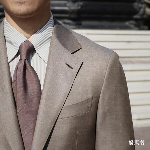 Stylbiella 澳洲美丽诺羊毛浅棕色全麻衬套装 商品图7