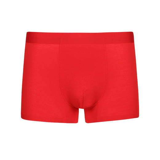 都市丽人都市锋尚简约基础系列40S人棉贴合男士平角内裤新年本命年红品FK3CA7 商品图5