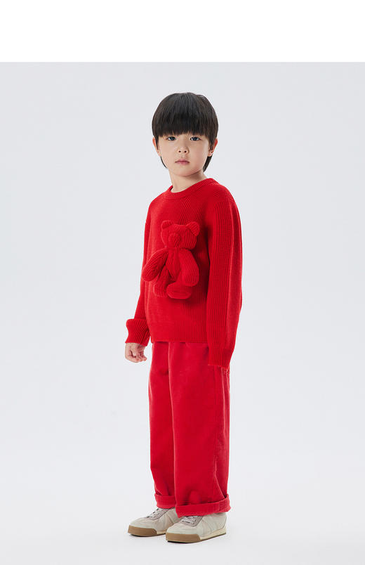 JNBY 22年冬款  纯色圆领长袖套头毛衫  1MA311521 商品图5