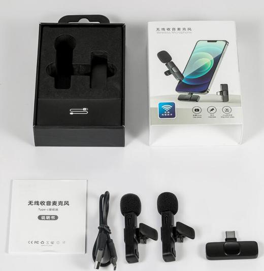 斯泰克 领夹式无线麦克风 双人麦 商品图2