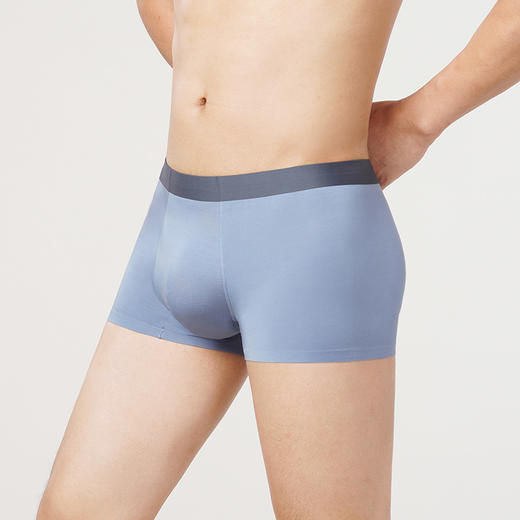 都市丽人都市锋尚简约基础系列40S人棉贴合男士平角内裤新年本命年红品FK3CA7 商品图2