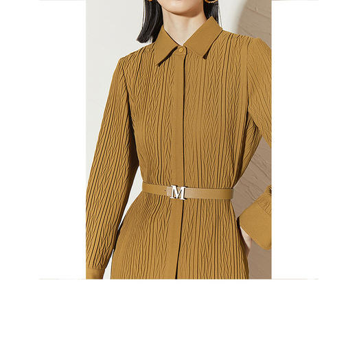 【商场同款】麦檬冬时尚花纹压褶衬衫5CA224931 商品图3