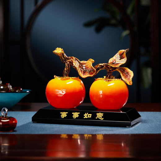 佛罗端斯-新款珐琅彩事事如意摆件家居中式摆件电视酒柜玄关装饰礼品 商品图3