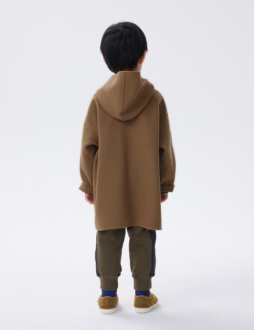 JNBY   22年冬款  宽松连帽中长款呢大衣  1MA811660 商品图5