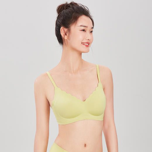 都市丽人Vbra内衣无尺码薄3/4杯泳布文胸二排无钢圈LB36K8 商品图1