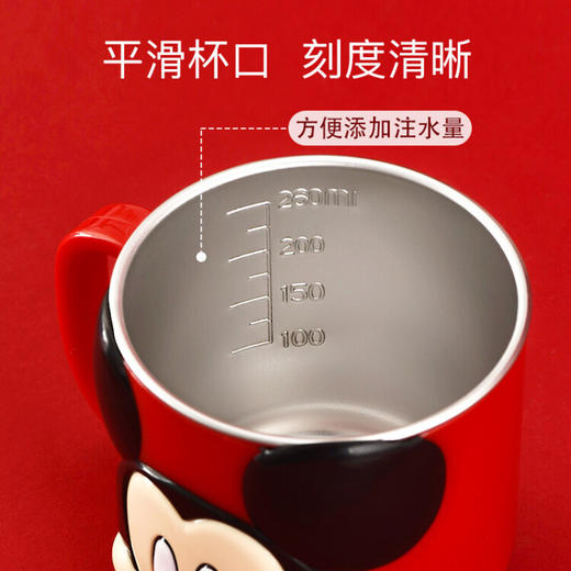 迪士尼（Disney） 儿童餐具套装组合婴儿碗筷叉勺宝宝辅食碗304不锈钢防摔注水保温带盖子 粉色米妮6件套 商品图5