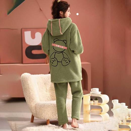 女士秋冬季加厚睡衣套装中长款加绒双层[FF22838] 商品图2