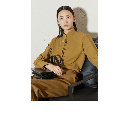 【商场同款】麦檬冬飘带领金属扣装饰衬衫5CA225031 商品图2