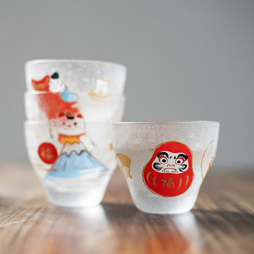 日本进口石塚硝子十二生肖烧酒杯玻璃水杯清酒杯津轻手工杯 商品图4