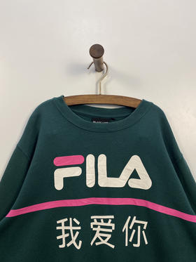 Y2K Vintage FILA 斐乐 BLACK LINE 卫衣 _SLSS(M-L)