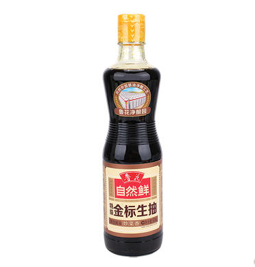 鲁花自然鲜特级金标生抽500ml 商品图0