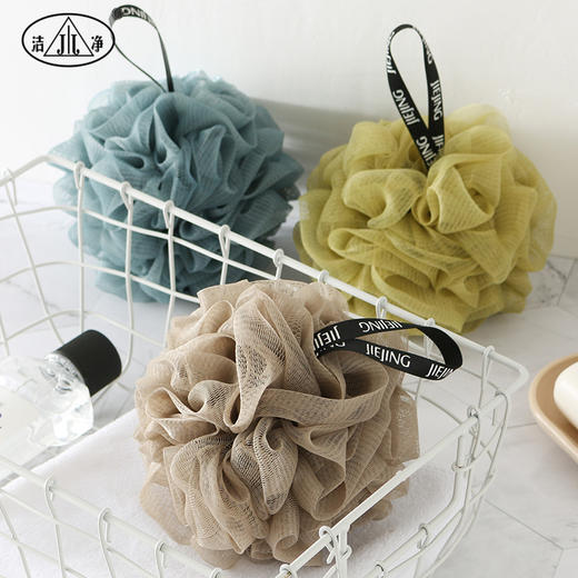 买一送一【小红书推荐 浴球50克浴花洗澡球】洁净新品浴花不散新款男女大号浴球花可爱超柔软搓澡起泡洗澡巾沐浴球素色洗澡球耐用 商品图1