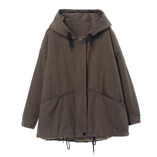 HR WX88559加绒派克服外套加厚保暖中长款棉衣棉袄 商品图4