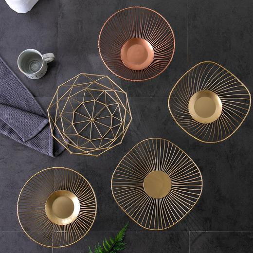 零食水果盘创意客厅家用新款茶几北欧果盆时尚盘子网红果盘水果蓝jsr14 商品图0