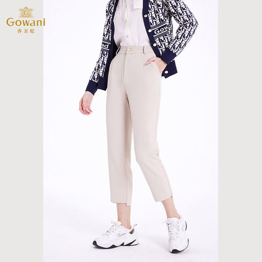 乔万尼女休闲裤女新款秋冬垂顺显瘦高腰EF4F200 商品图2