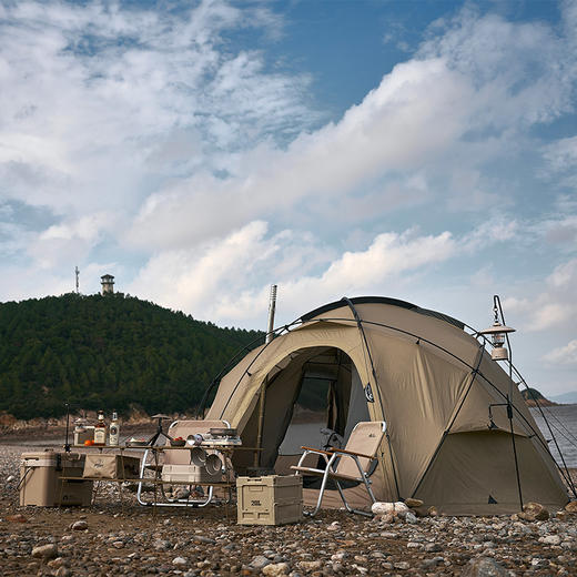牧高笛帐篷户外露营装备半球形球帐大空间四季加厚防雨新款指挥官185 商品图1