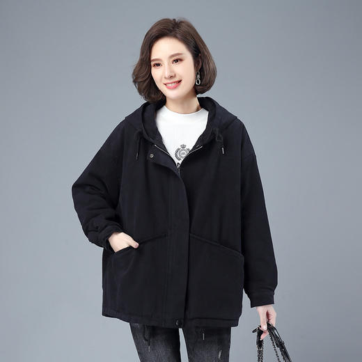 HR WX88559加绒派克服外套加厚保暖中长款棉衣棉袄 商品图1