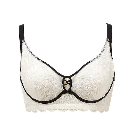 都市丽人聚拢杯内衣BC超薄3/4杯蕾丝文胸三排软钢圈YB32H1 商品图4