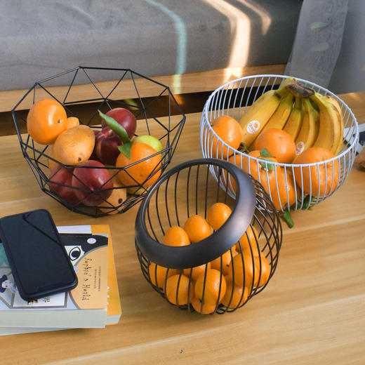 零食水果盘创意客厅家用新款茶几北欧果盆时尚盘子网红果盘水果蓝jsr14 商品图2