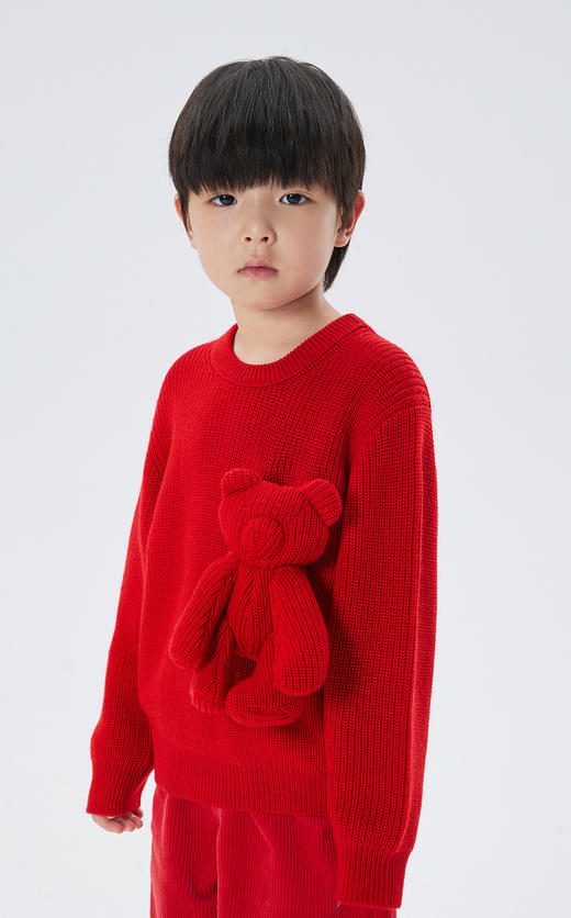 JNBY 22年冬款  纯色圆领长袖套头毛衫  1MA311521 商品图3