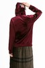 OCHIRLY欧时力 酒红色丝绒连帽卫衣 44 商品缩略图5