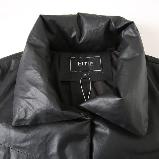 EITIE爱特爱冬季新款保暖显瘦黑色白鸭绒皮羽绒服外套7293905 商品图2